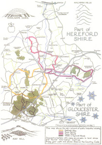 Daffodil Way and Poets Paths map